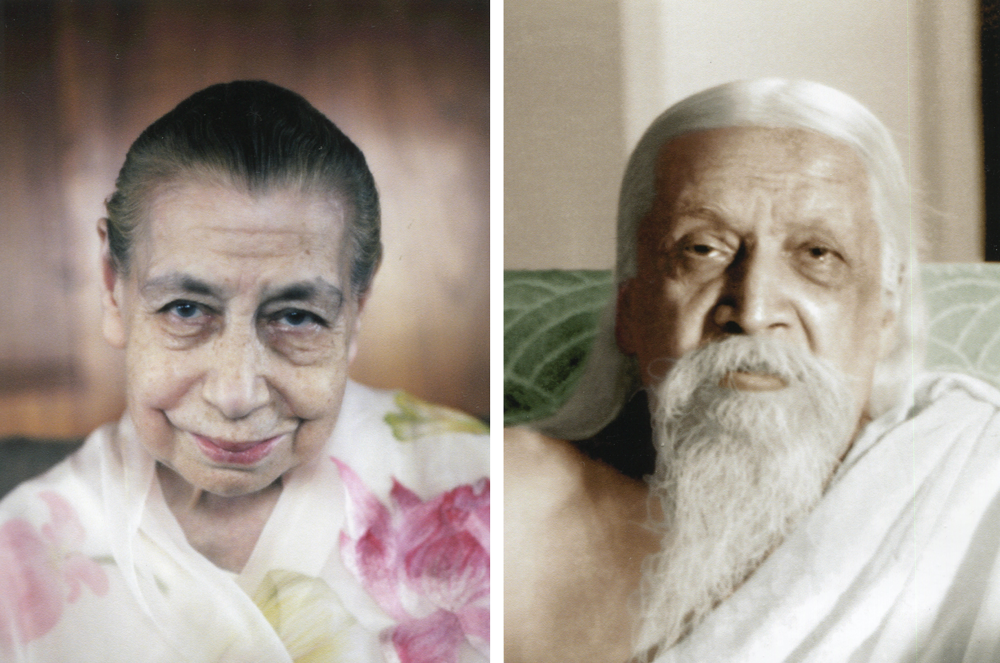 La Mère et Aurobindo, fondateurs de l'ashram de Pondichéry