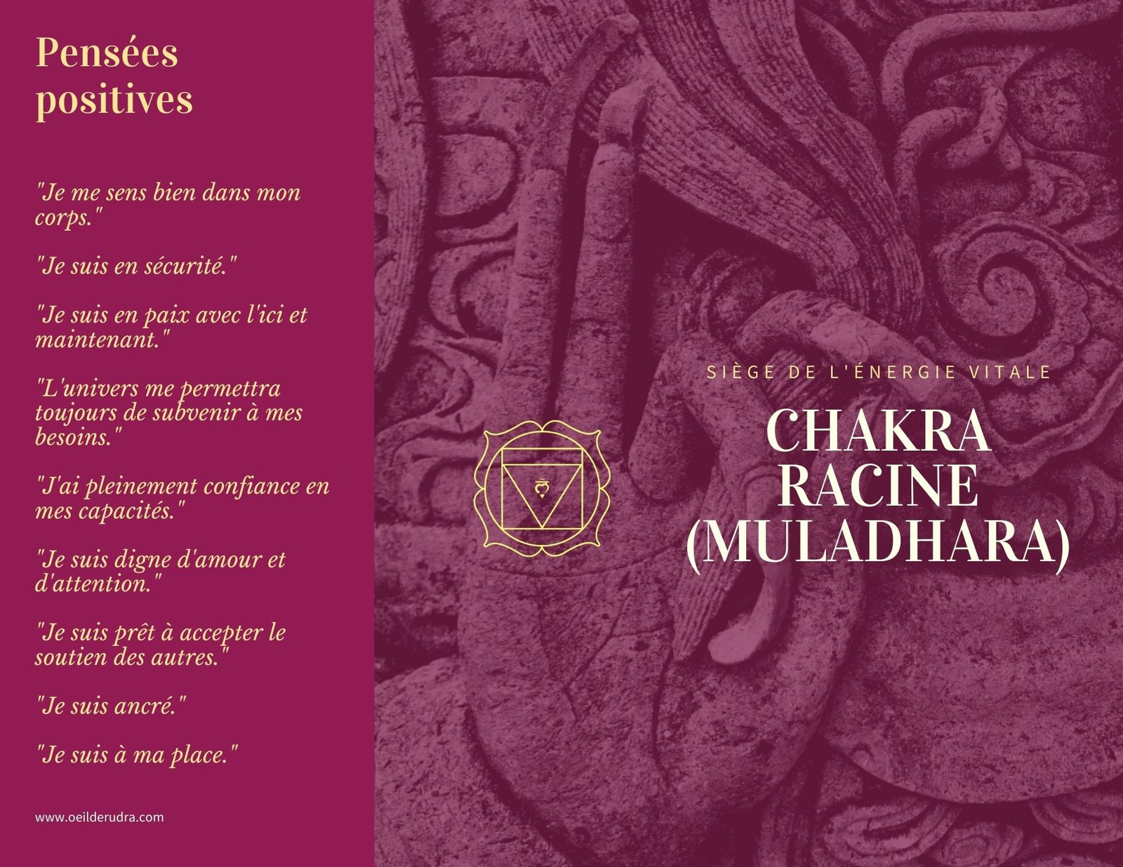 Affirmations positives pour nourrir le chakra racine